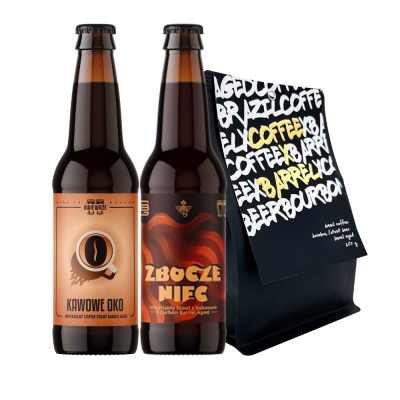 Zestaw kawa Coffee x Barrel + piwo Zboczeniec BA + Kawowe Oko